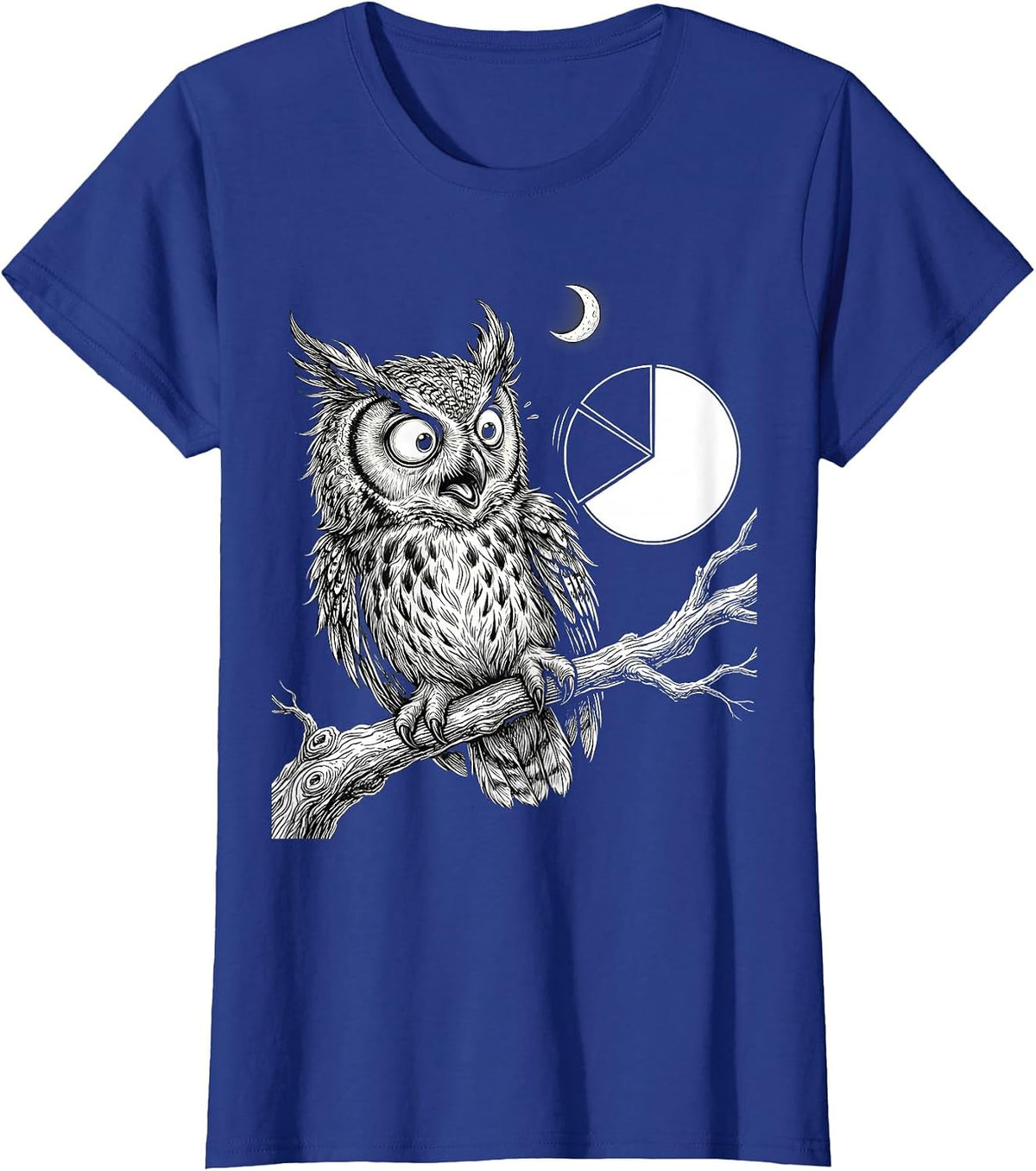 Women's Owl Math Teacher Halloween Pun Humor T-Shirt - Royal Blue