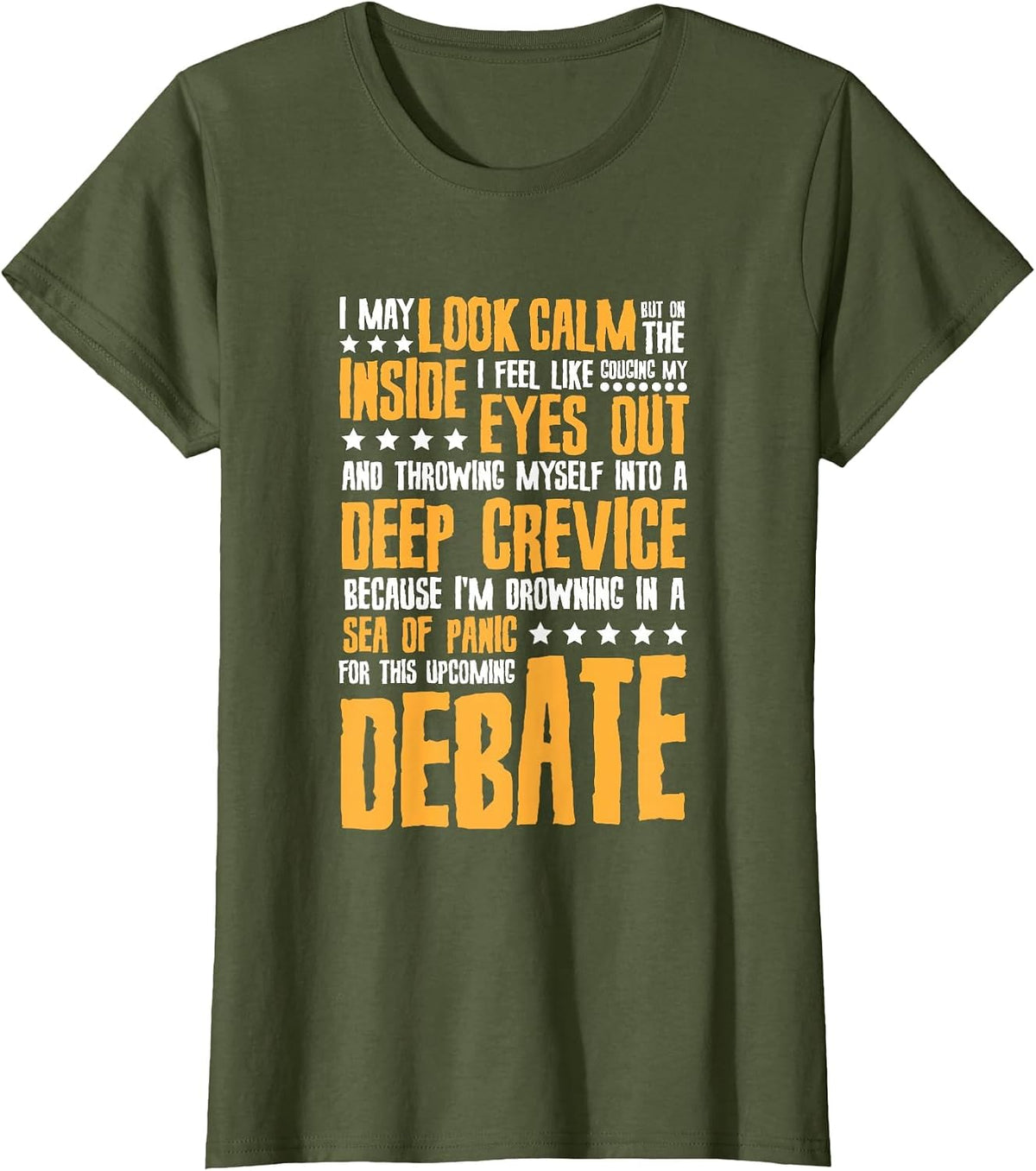 Topicality College Debaters Speech High School Debate Team T-Shirt - Olive Green