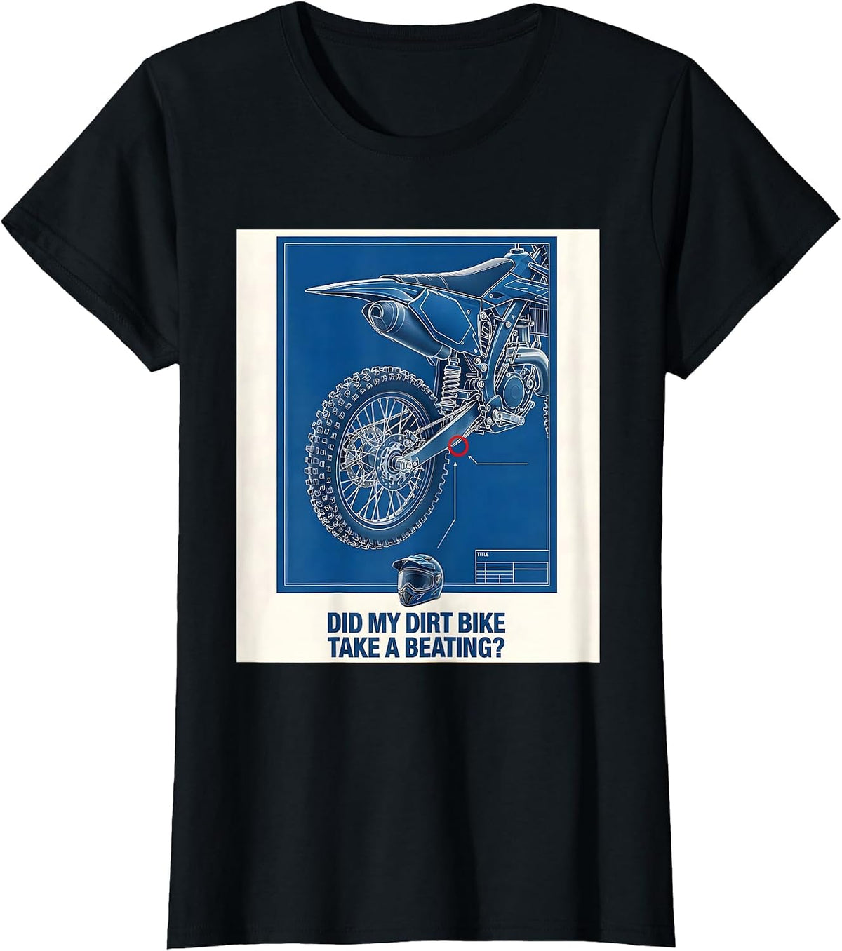 Women's Did My Dirt Bike Take A Beating Funny Motocross Rider Gift T-Shirt - Black