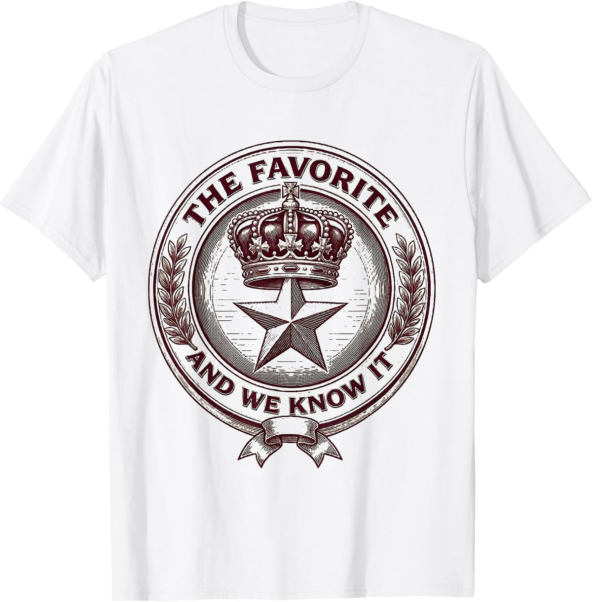 Men's The Favorite And We Know It Daughter Design T-Shirt - White