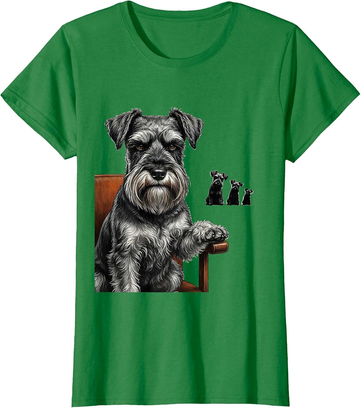 Women's Miniature Schnauzer Proud Dog Owner Humor T-Shirt - Kelly Green