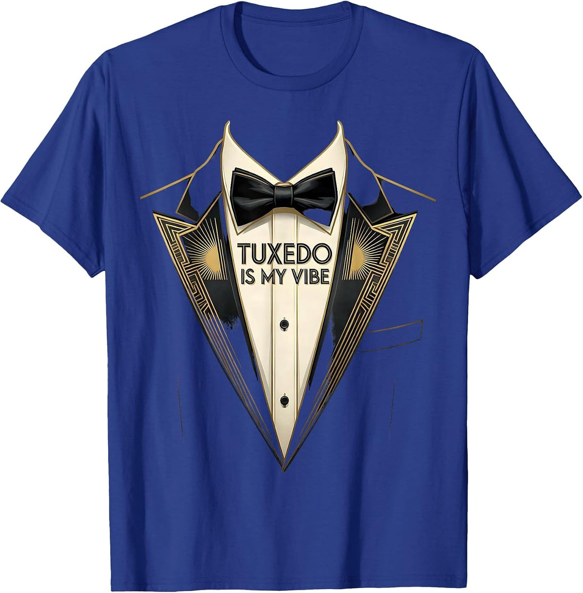 Men's Tuxedo Is My Vibe Formal Style Design T-Shirt - Royal Blue