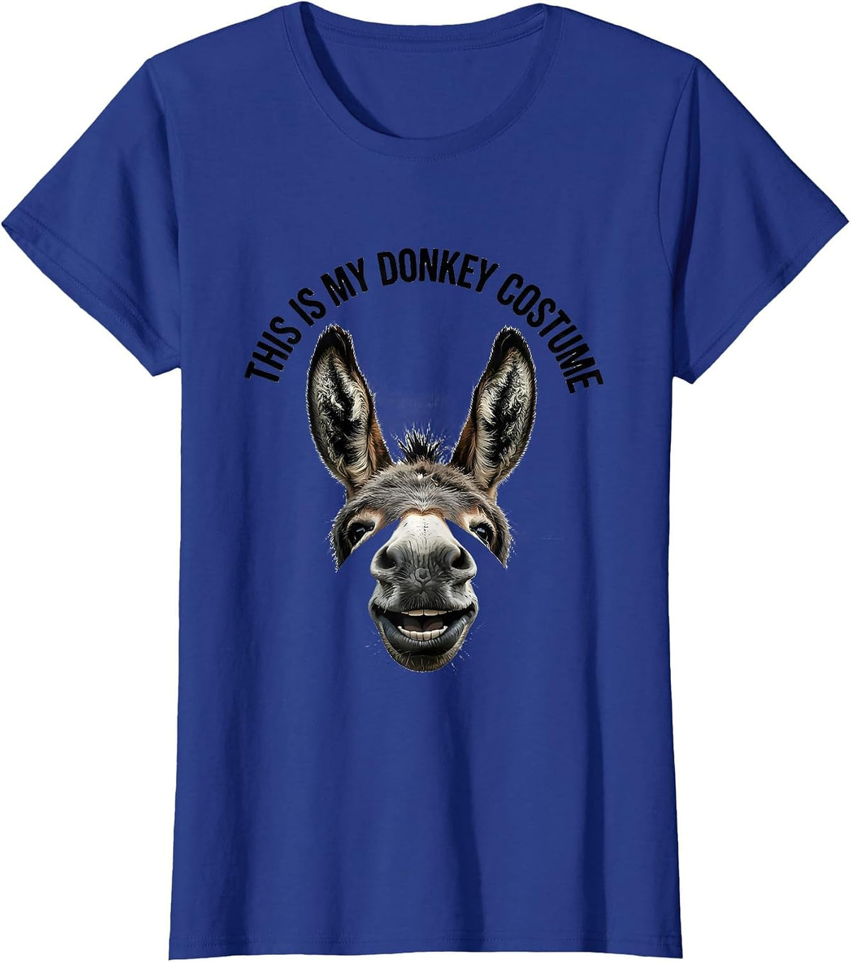 Women's This Is My Donkey Costume Funny Animal Humor Halloween Party T-Shirt - Royal Blue