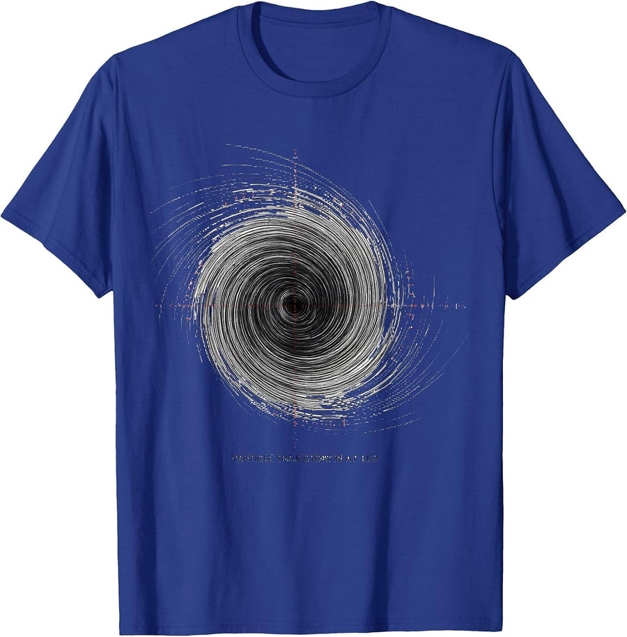 Particle Trajectory In A Field Funny Science Quantum Physics T-Shirt - Royal Blue