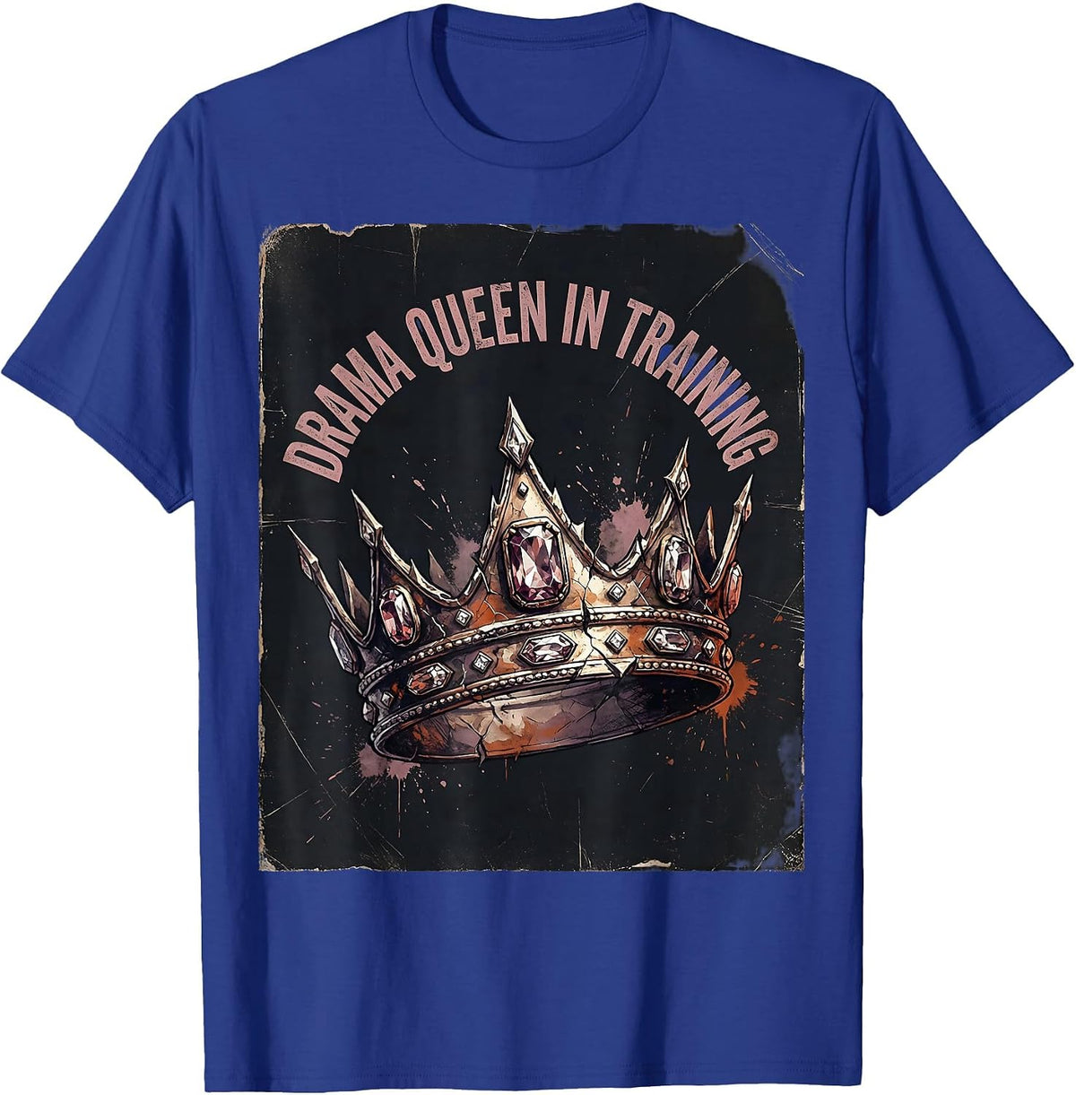Drama Queen In Training Princess Design T-Shirt - Royal Blue