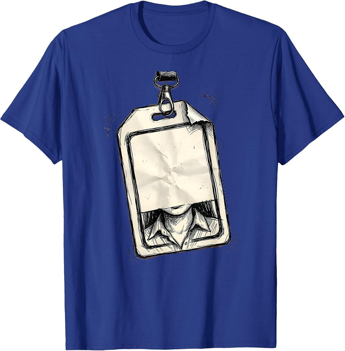 Upside Down Name Tag Embarrassing Moment T-Shirt - Royal Blue