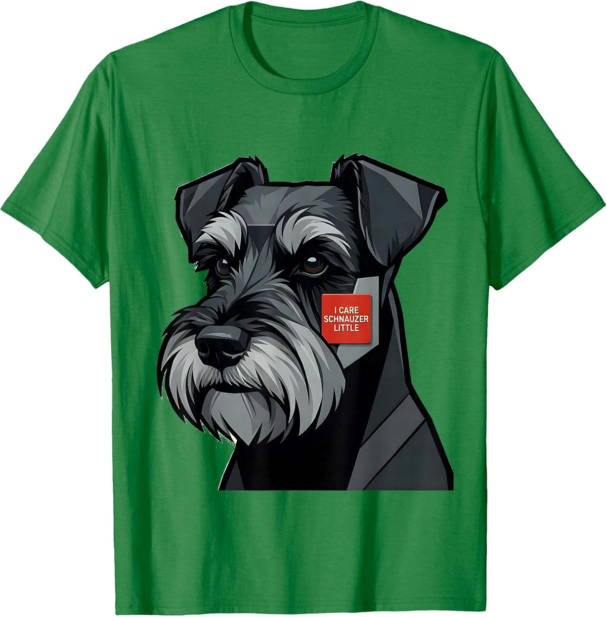 Men's I Care Schnauzer Little Funny Miniature Schnauzer Lover Gift T-Shirt - Kelly Green
