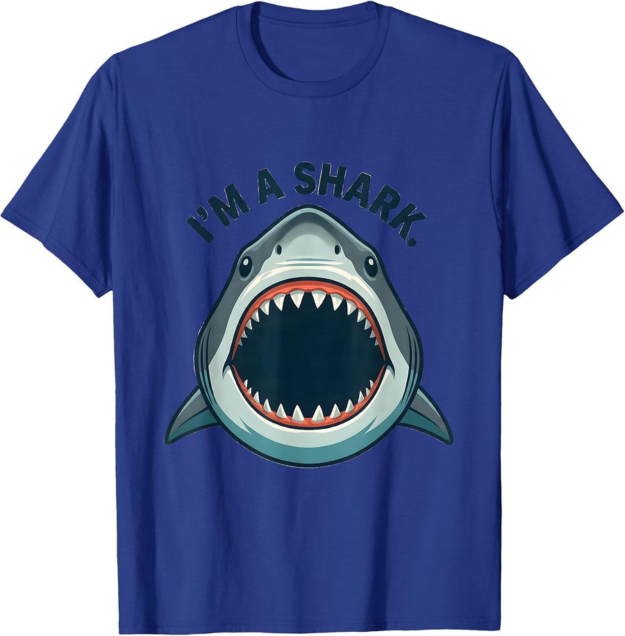 I'm A Shark Funny Shark Lover Halloween Costume T-Shirt - Royal Blue