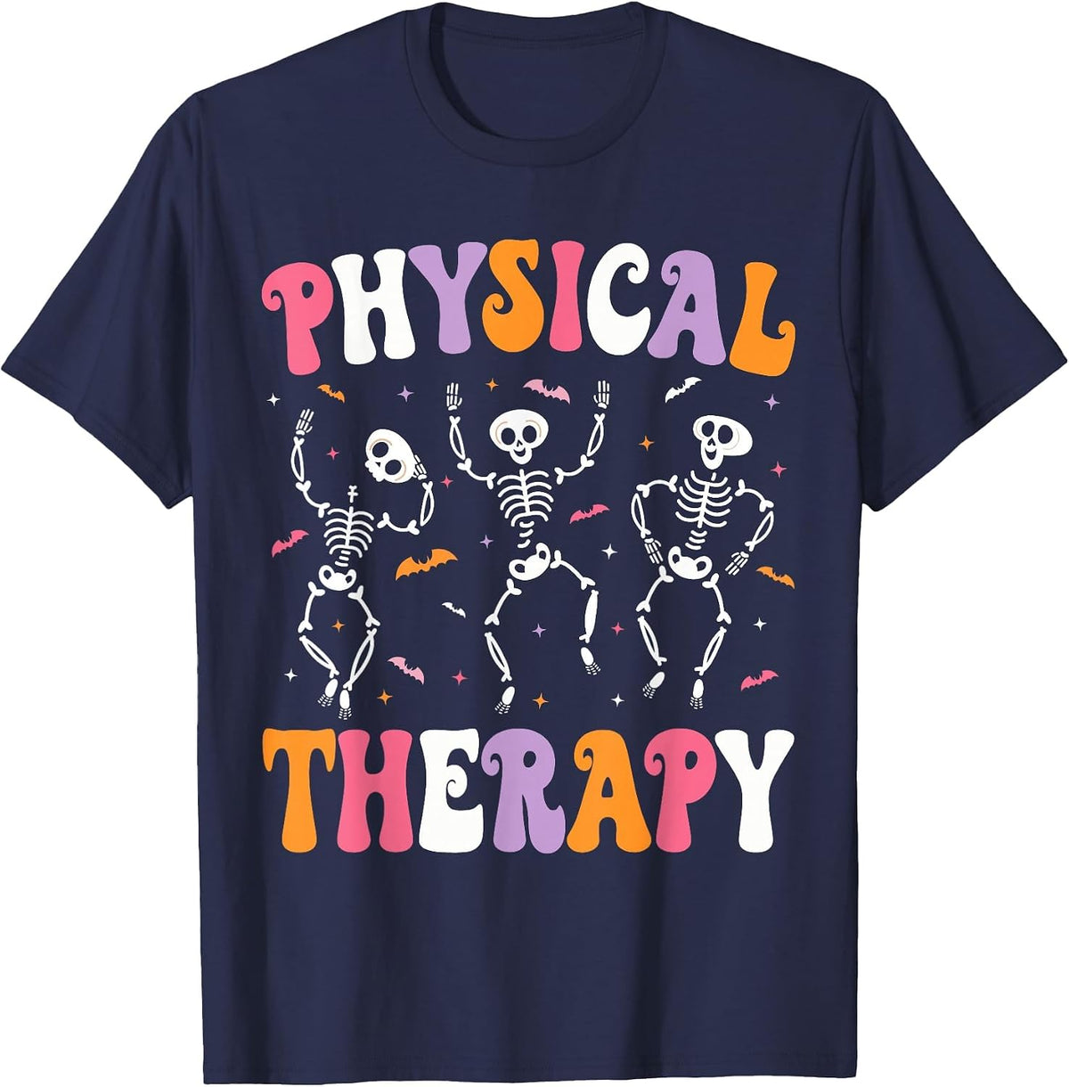 Physical Therapy Halloween Physical Therapist Halloween PT T-Shirt - Navy Blue