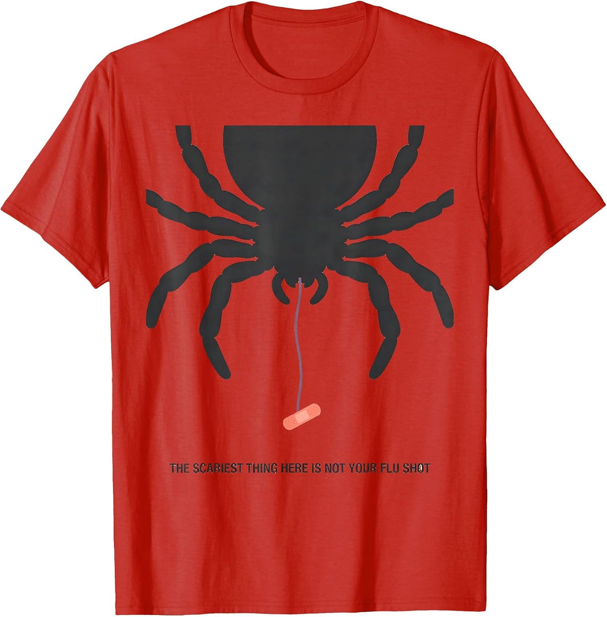Men's The Scariest Thing Here Is Not Your Flu Shot Funny Nurse T-Shirt - Red