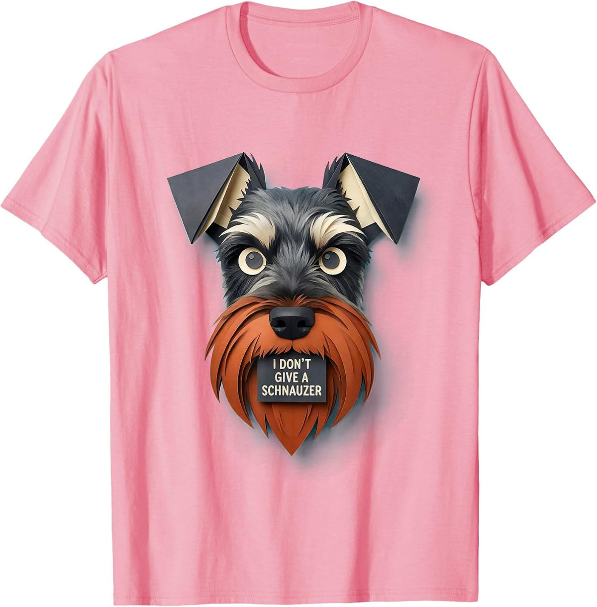 Men's I Don't Give A Schnauzer Funny Miniature Schnauzer Lover T-Shirt - Pink