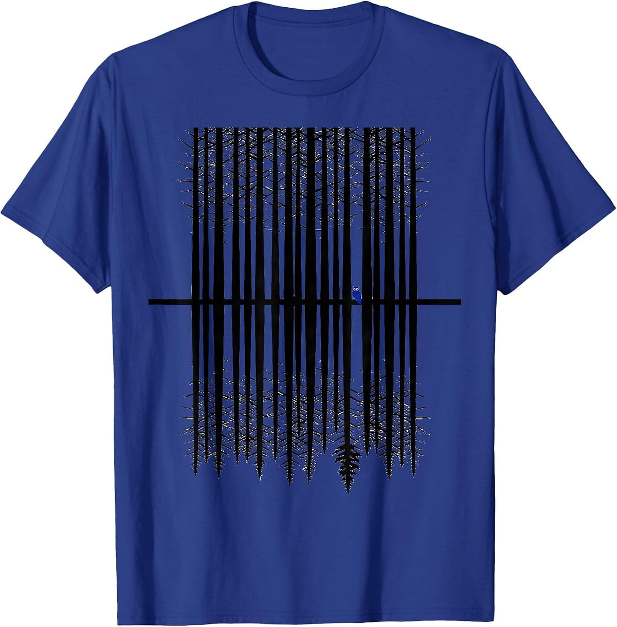 Spruce Trunk Reflection Forest Wildlife Nature Lover T-Shirt - Royal Blue