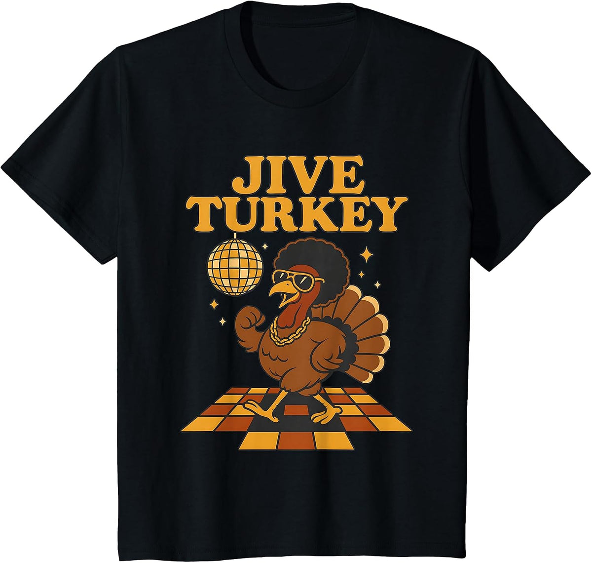 Jive Turkey Funny Thanksgiving T-Shirt - Black