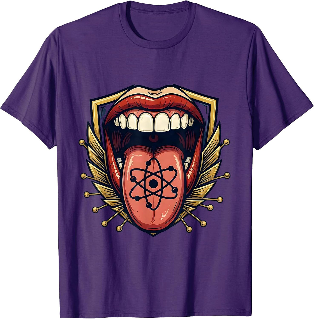 Men's Can I Lick It Periodic Table Chemistry Humor T-Shirt - Purple