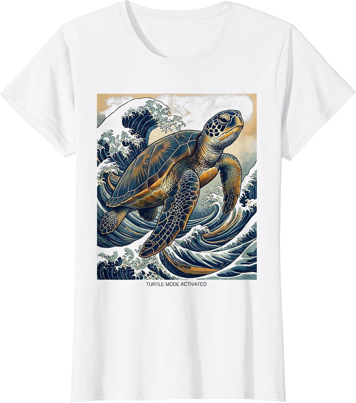 Turtle Mode Activated Fun Turtle Design T-Shirt - White