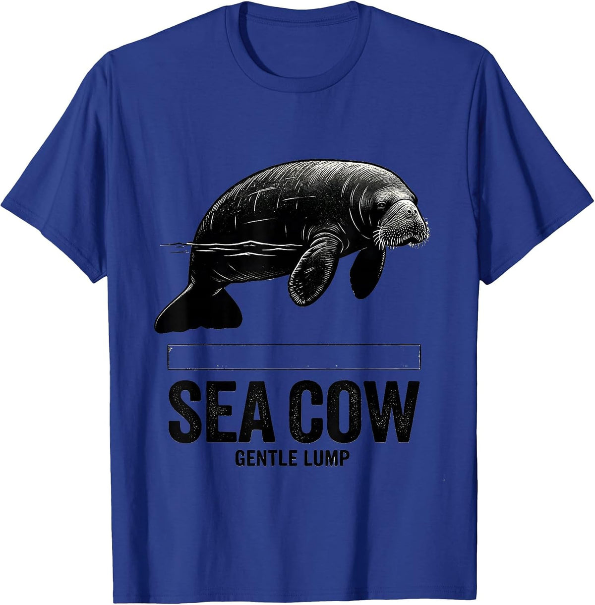 Sea Cow Gentle Lump Funny Manatee Ocean Animal Lover T-Shirt - Royal Blue