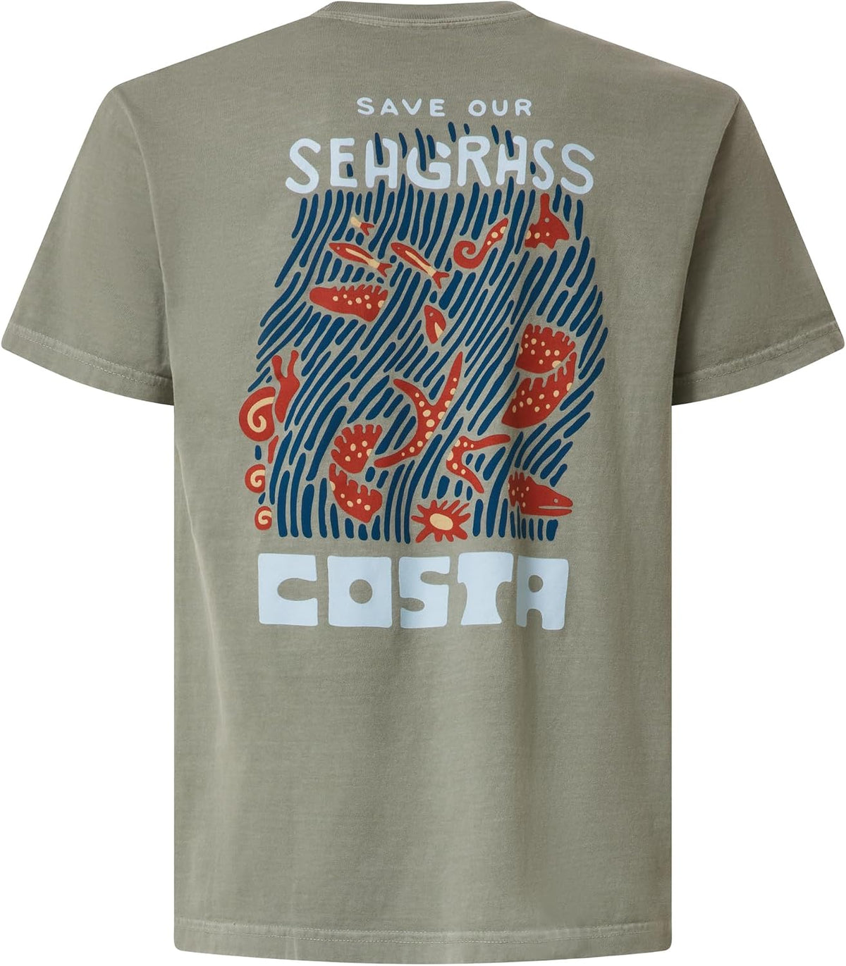 Costa Del Mar Men's Save Seagrass T-Shirt - Sandstone