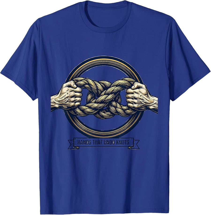 Hands That Undo Knots Funny Massage Therapist Occupational T-Shirt - Royal Blue