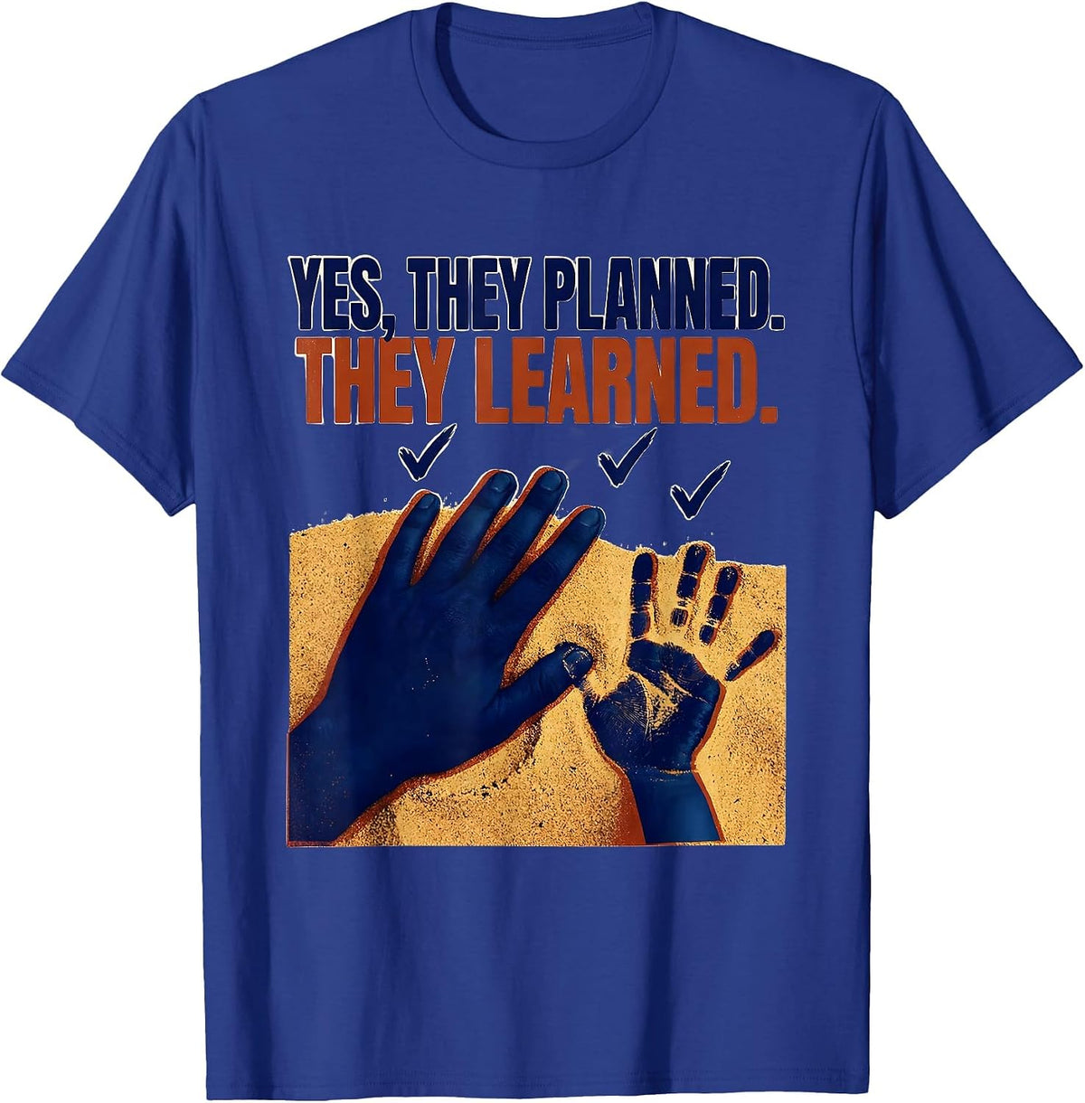 Men's Yes They Planned They Learned Preschool Teacher Back To T-Shirt - Royal Blue