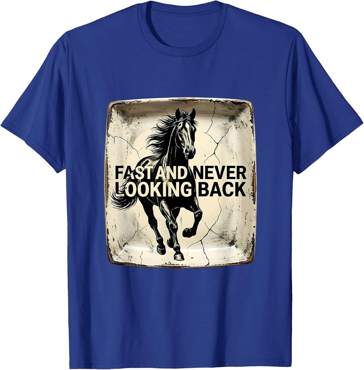 Godspeed Fast and Never Looking Back Design T-Shirt - Royal Blue