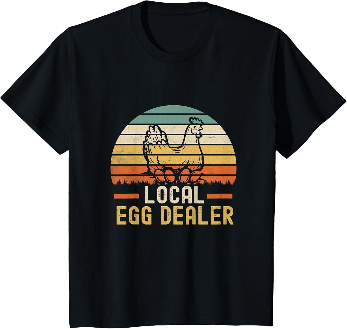 Local Egg Dealer Farm Funny Chicken Farmer T-Shirt - Black