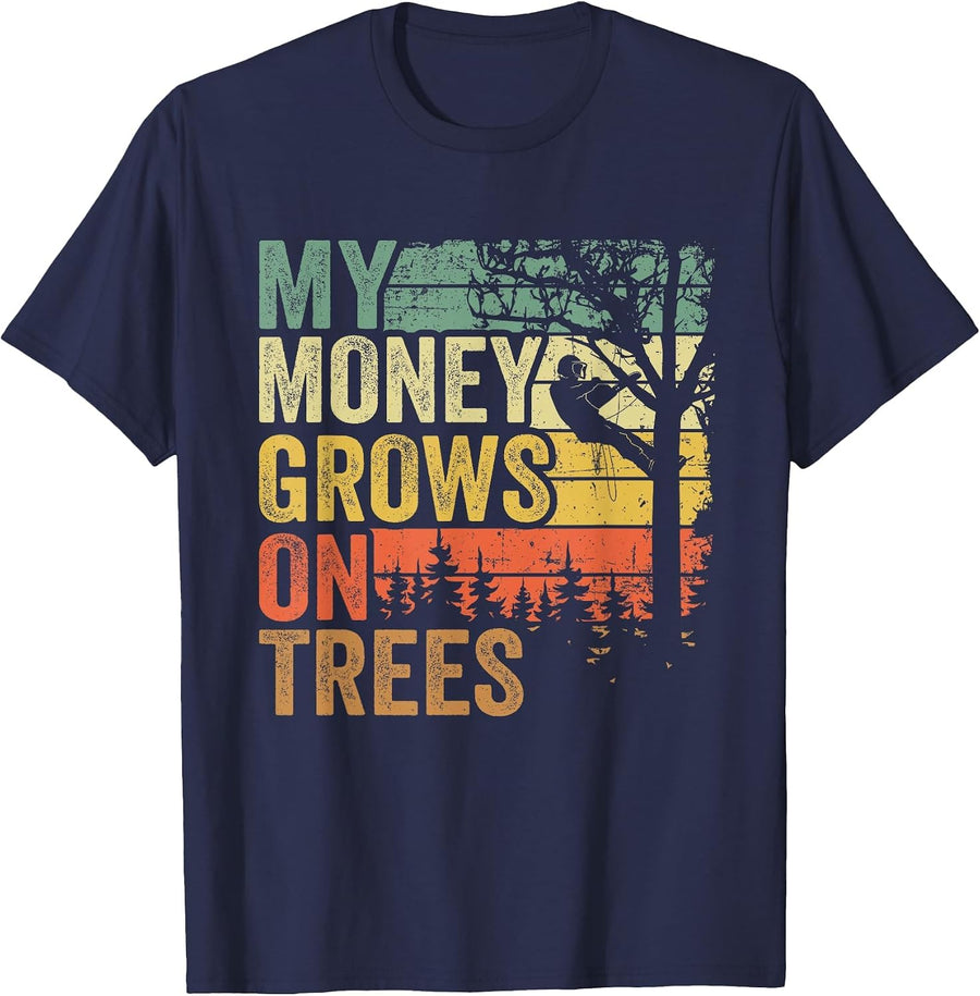 Arborist Vintage Men's Saying Tree Climber Tree Surgeon T-Shirt - Navy Blue