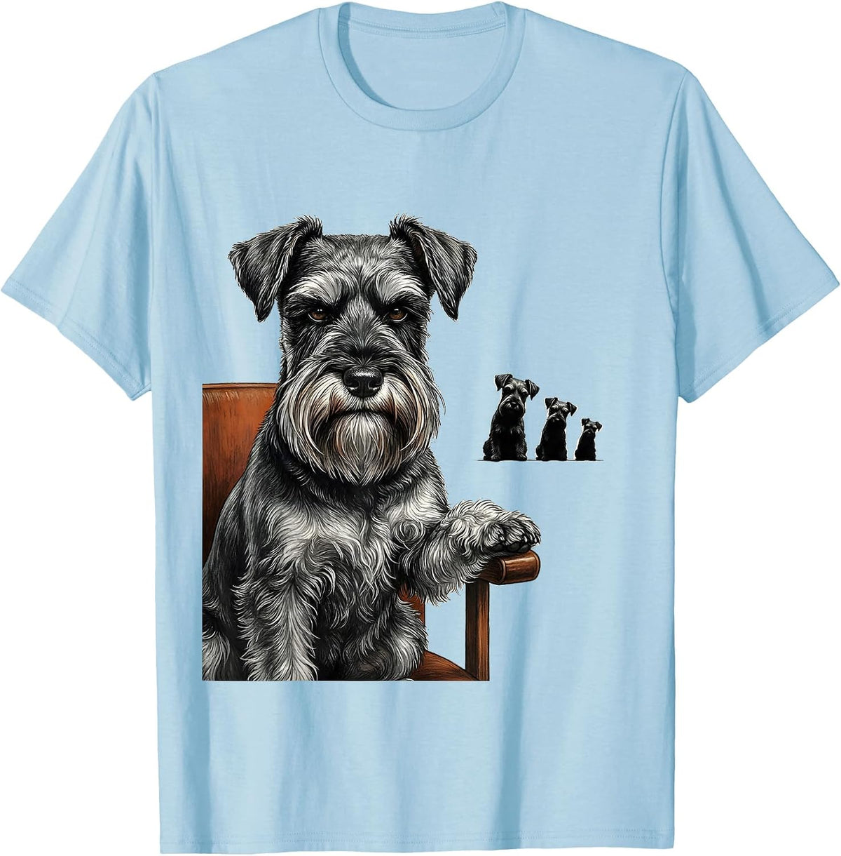 Men's Miniature Schnauzer Proud Dog Owner Humor T-Shirt - Baby Blue