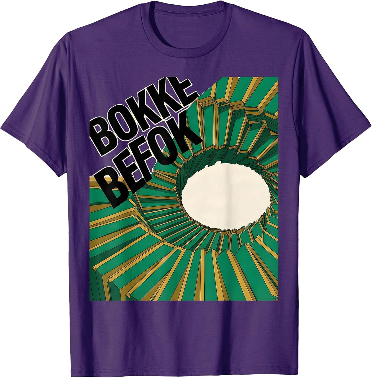Men's Bokke Befok New Wave Patriotic South African Rugby Fan Pride T-Shirt - Purple