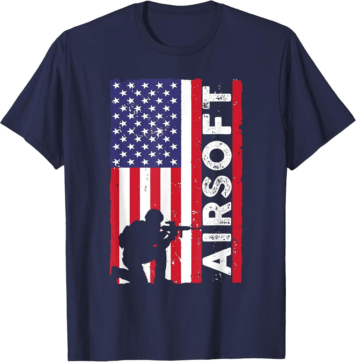 Cute Airsoft Art for Men Women Kids Airsoft Player Airsofter T-Shirt - Navy Blue