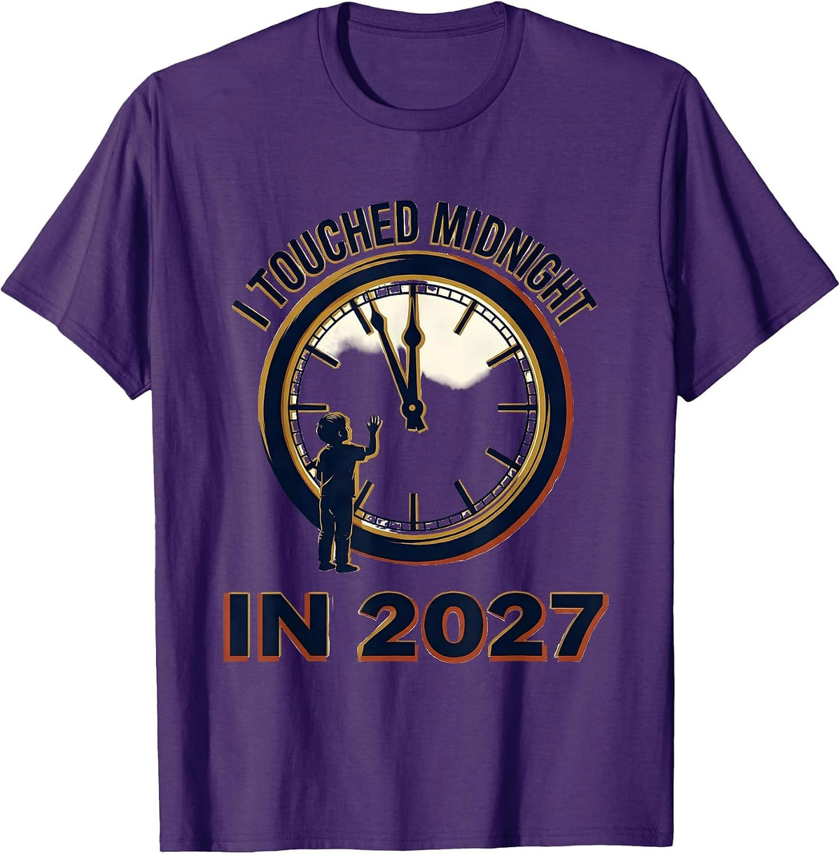 Men's I Touched Midnight In 2027 Family Matching New Years Eve T-Shirt - Purple