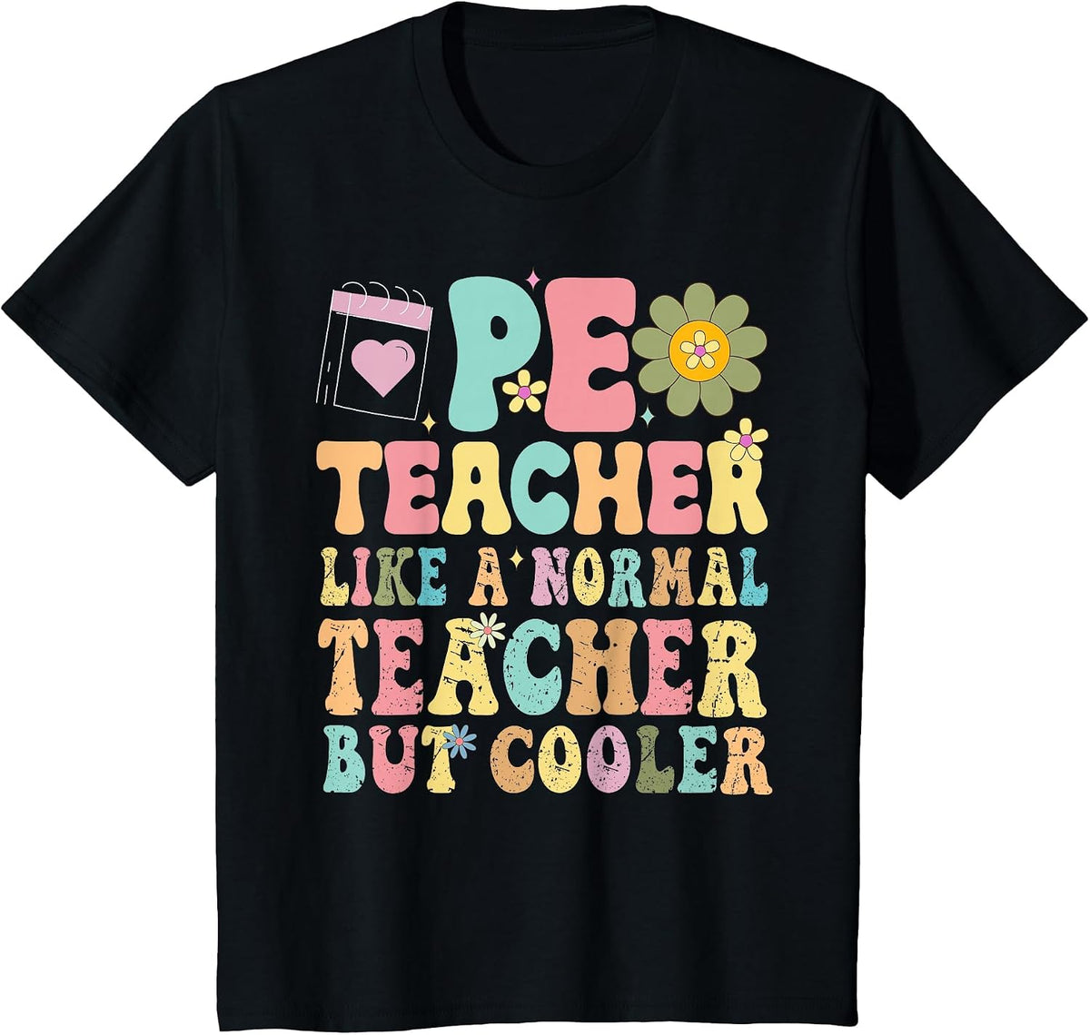 PE Teacher Like a Normal Teacher But Cooler Appreciation T-Shirt - Black