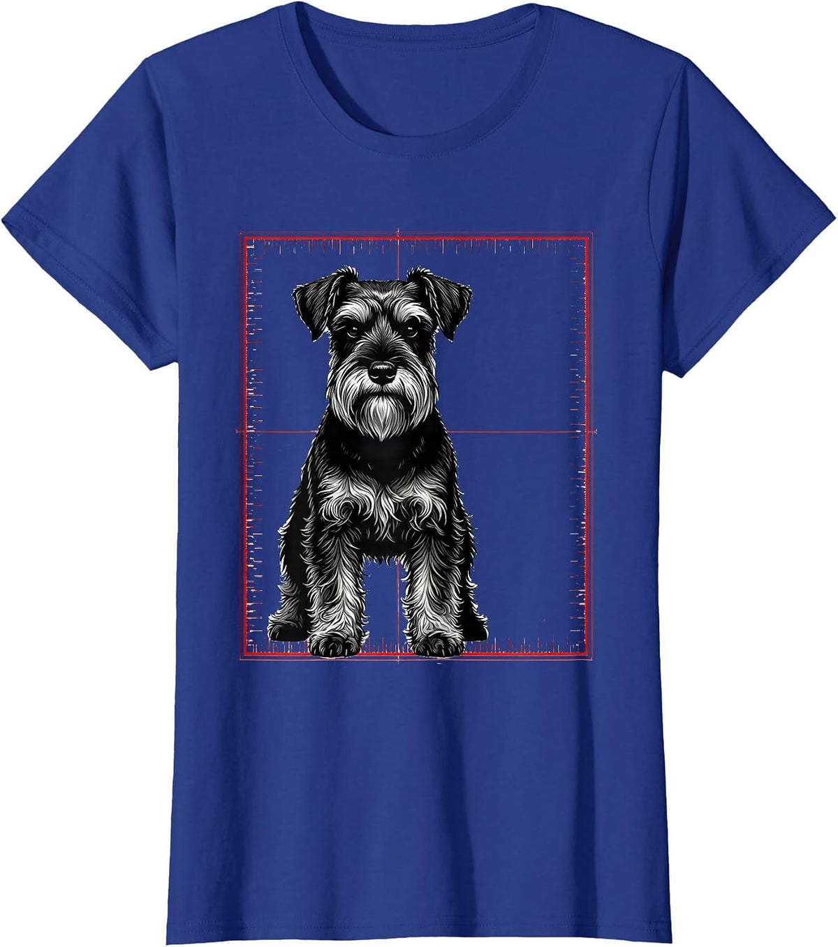 Women's Miniature Schnauzer Swiss Humor Dog Lover Gift T-Shirt - Royal Blue