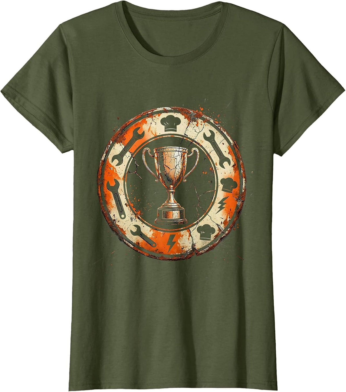 Women's I Cant But I Know A Guy Trades Trophy T-Shirt - Olive Green