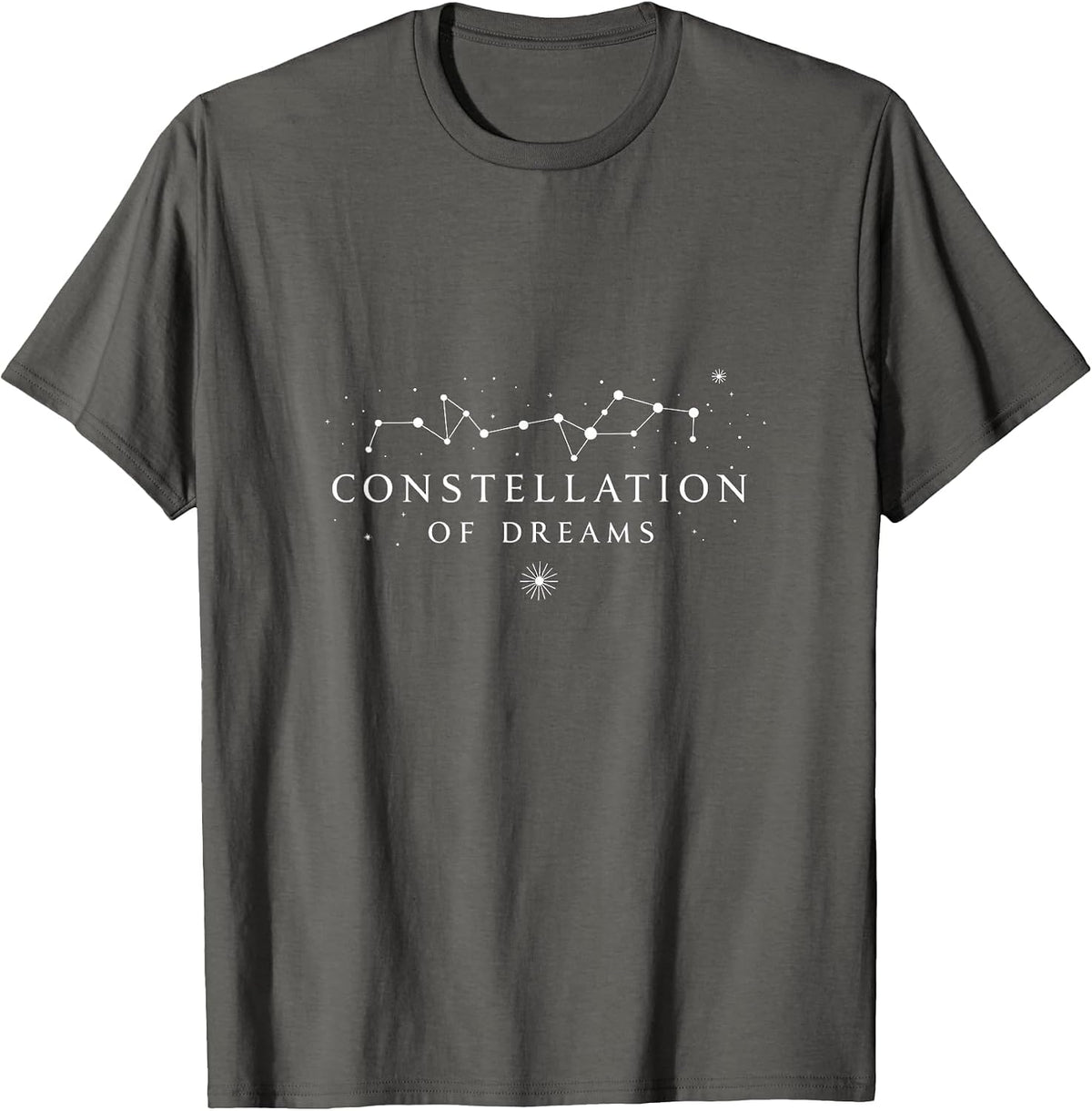 Constellation of Dreams Celestial Star Design T-Shirt - Asphalt Grey