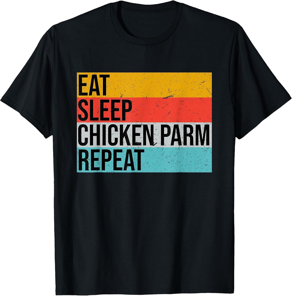 Funny Italian Foodie Parmesan Design for Chicken Parm Lovers T-Shirt - Black
