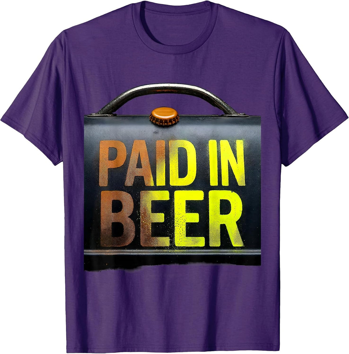 Paid In Beer Funny Grill Humor Labor Day Cookout T-Shirt - Purple