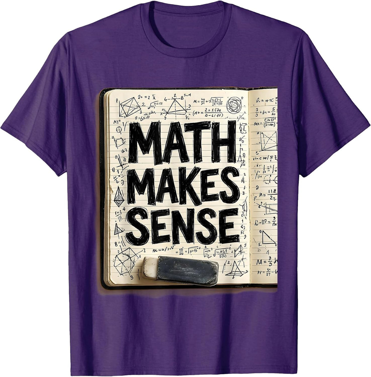 Math Makes Sense Funny Math Teacher Design T-Shirt - Purple