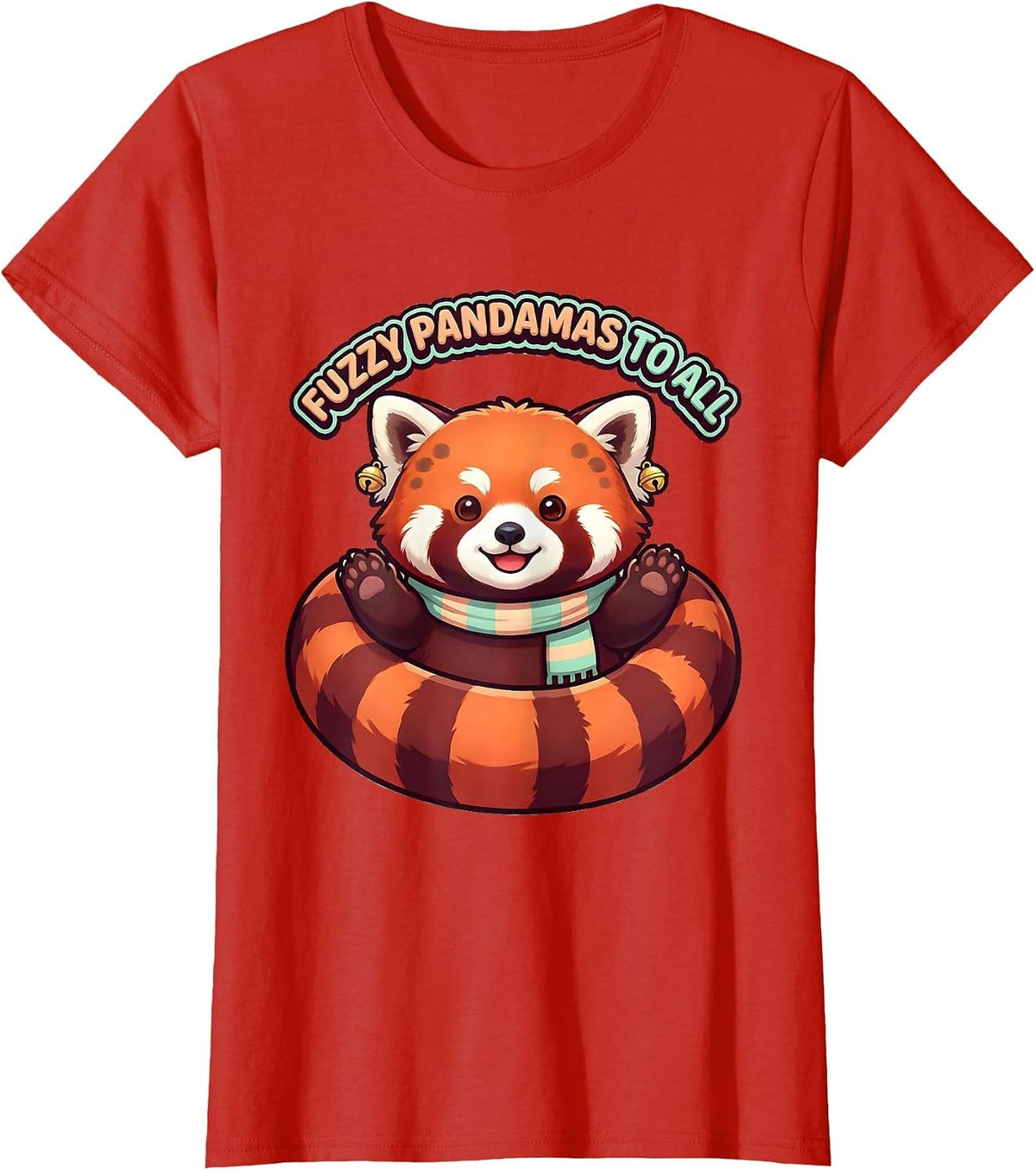 Women's Fuzzy Pandamas To All Cute Kawaii Red Panda Lover Gift T-Shirt - Red