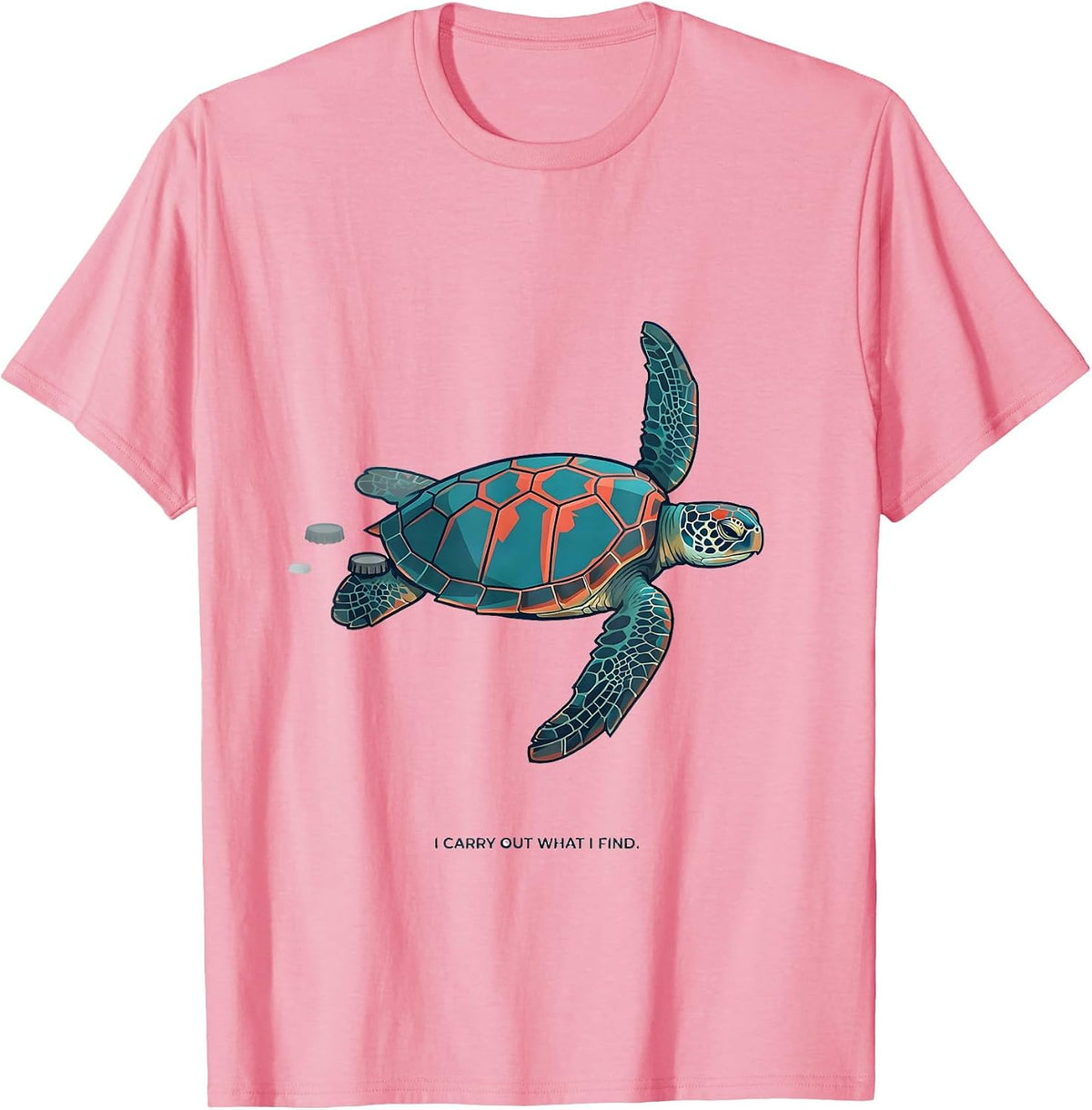 Men's I Carry Out What I Find Funny Sea Turtle Ocean Animal Lover T-Shirt - Pink