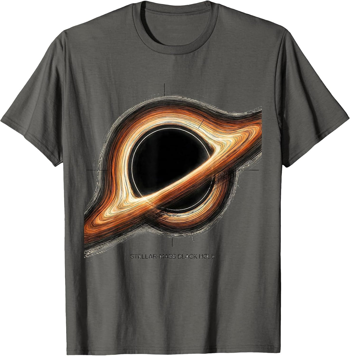 Men's Stellar-Mass Black Hole Physics Astrophysics Science Graphic T-Shirt - Asphalt Grey