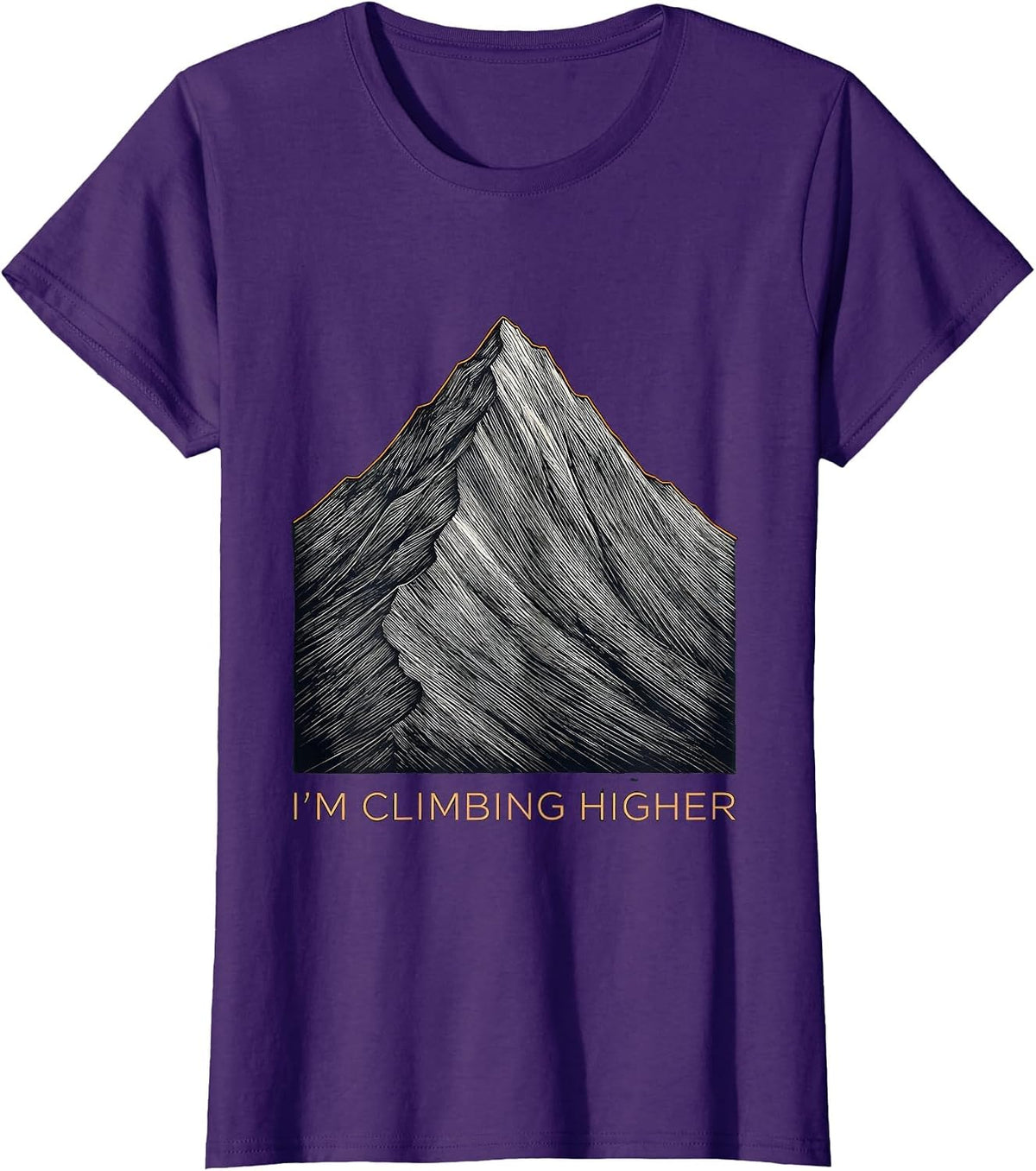 Women's I'm Climbing Higher Generative Plotter Blessed Pier Giorgio T-Shirt - Purple