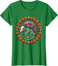 Women's Talavera Armadillo Mexican Folk Art Design T-Shirt - Kelly Green
