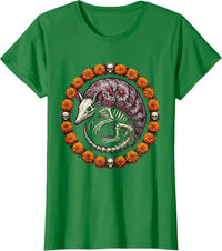 Women's Talavera Armadillo Mexican Folk Art Design T-Shirt - Kelly Green