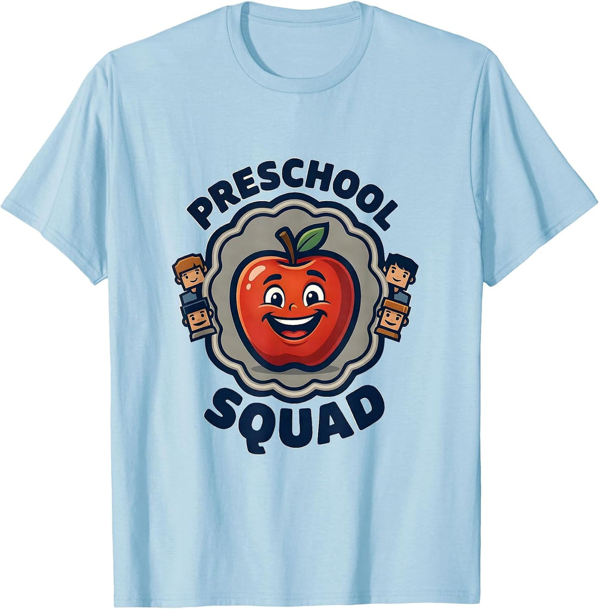Men's Preschool Squad Head Start Early Childhood Teacher Back To T-Shirt - Baby Blue