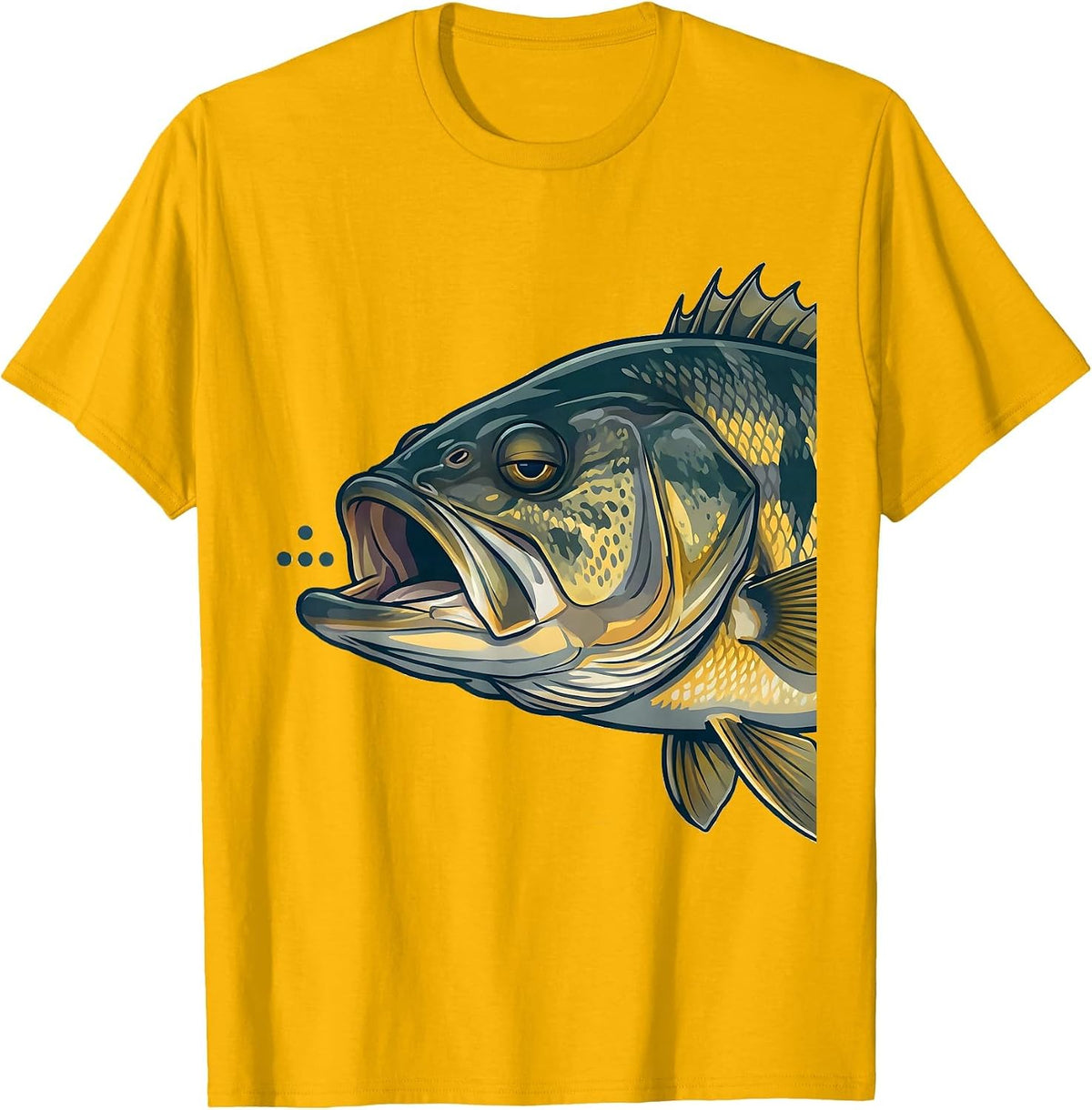 Bass Fisherman Funny Humor Fishing Meme T-Shirt - Golden Yellow