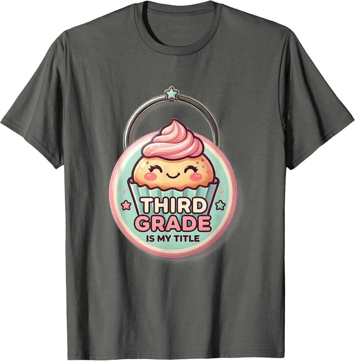 Men's Third Grade Is My Title Cute Kawaii Back To School First Day T-Shirt - Asphalt Grey