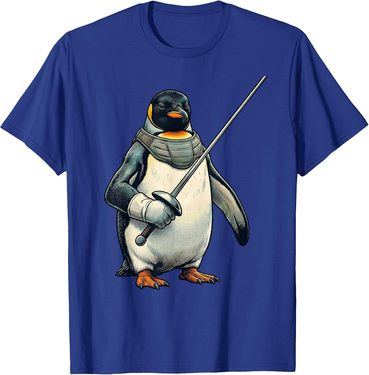 Flight Was Never An Option Tactical Penguin With Knife T-Shirt - Royal Blue