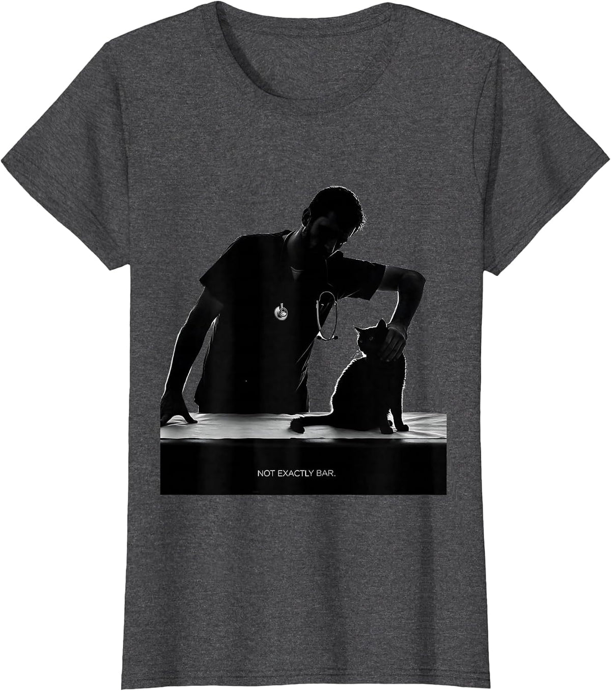 Women's Not Exactly BAR Funny Vet Tech Halloween Veterinary Clinic T-Shirt - Dark Heather Grey