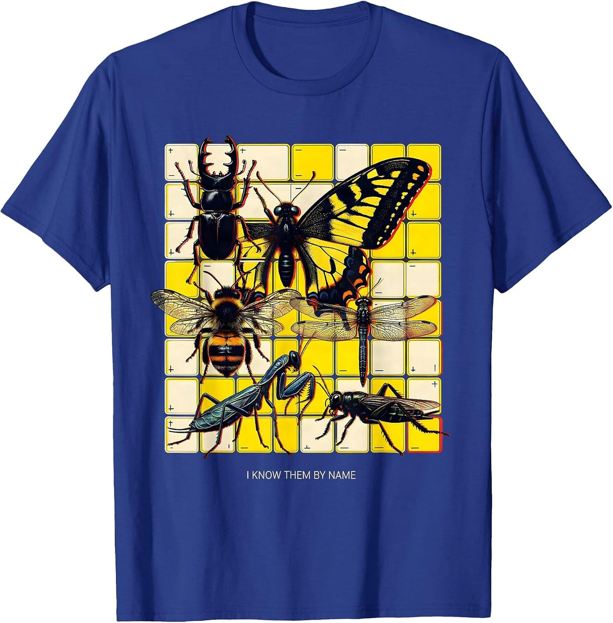 I Know Them By Name Entomology Bug Collector Insect Lover T-Shirt - Royal Blue