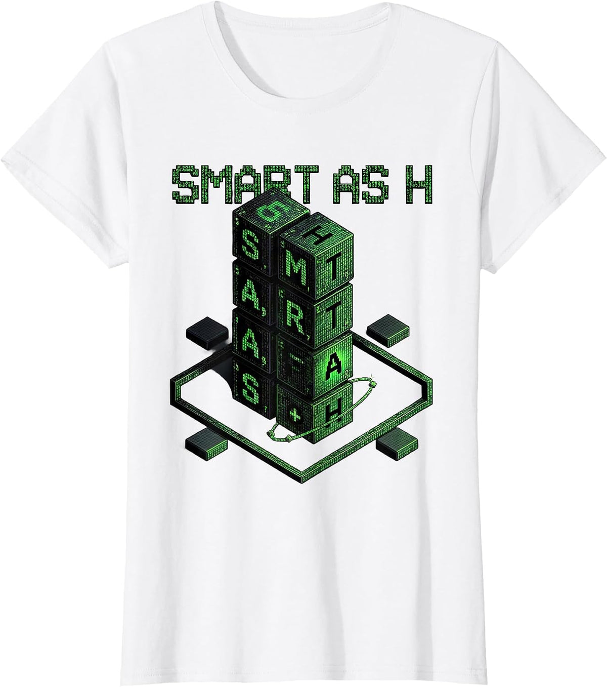 Smart As H Funny Periodic Table Chemistry Teacher Gift T-Shirt - White